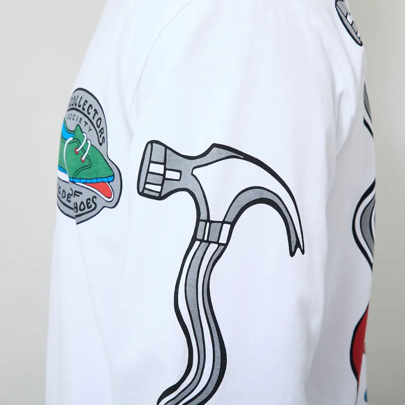 By Parra Bike Hammer Long Sleeve T Shirt White-6