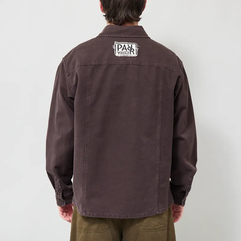 By Parra Non Loud Long Sleeve Shirt Dark Brown-2