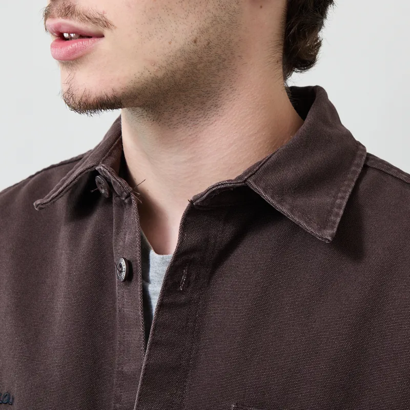 By Parra Non Loud Long Sleeve Shirt Dark Brown-3
