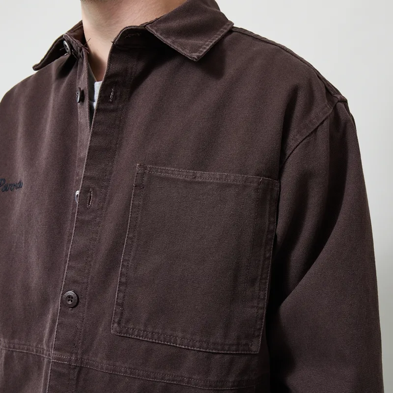 By Parra Non Loud Long Sleeve Shirt Dark Brown-4