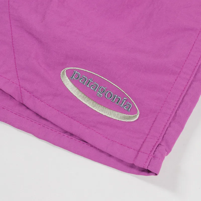 Patagonia Baggies Shorts 5 Inch 95 Oval Logo Faded Magenta-4