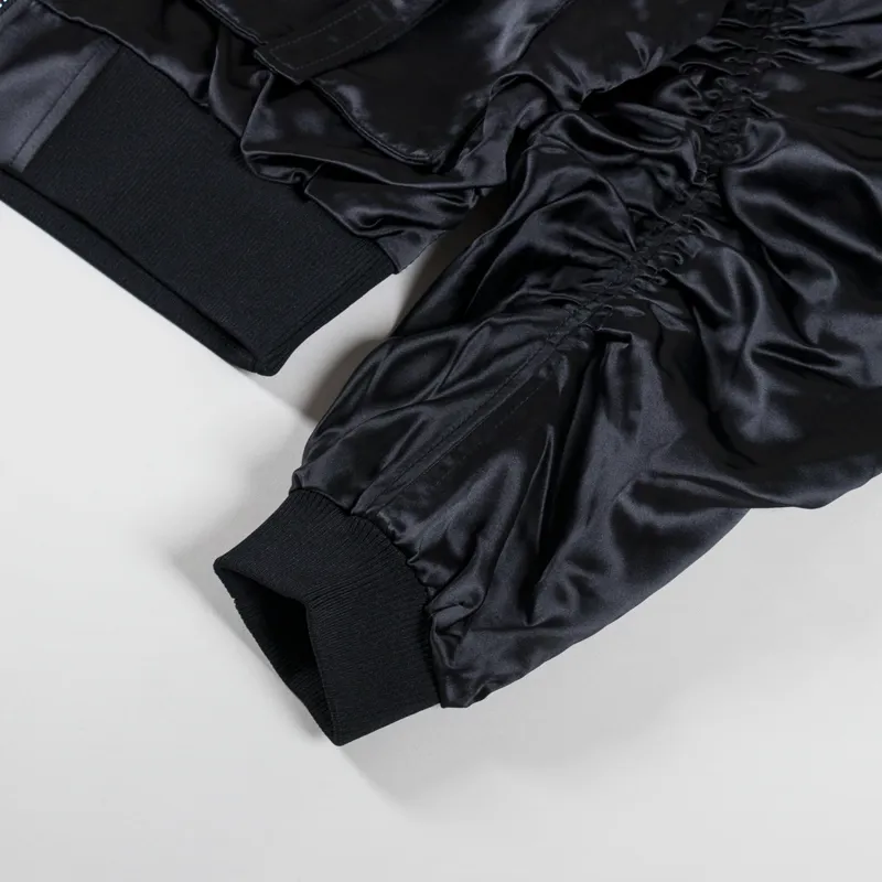 Stella Nova Womens Oversized Bomber Jacket Black-10