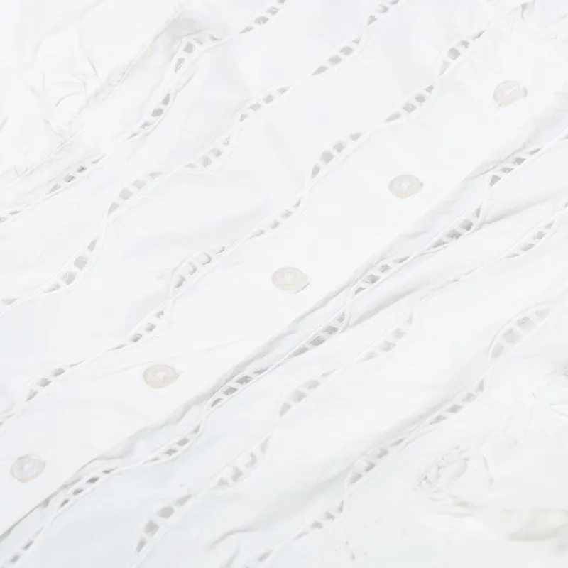 Stella Nova Womens Scallops Blouse White-9