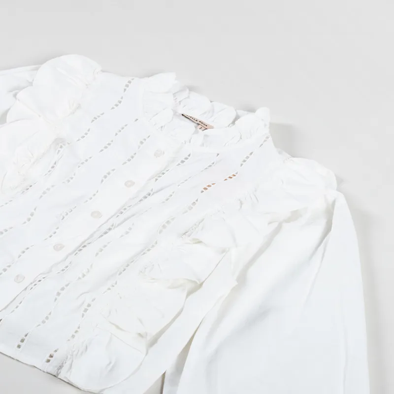 Stella Nova Womens Scallops Blouse White-6