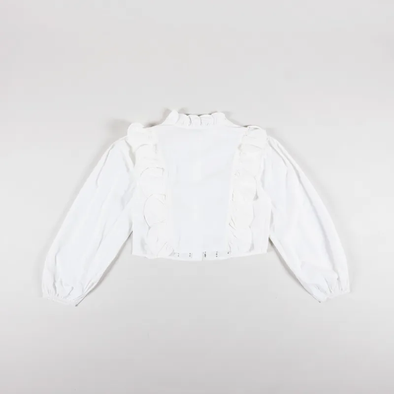 Stella Nova Womens Scallops Blouse White-5