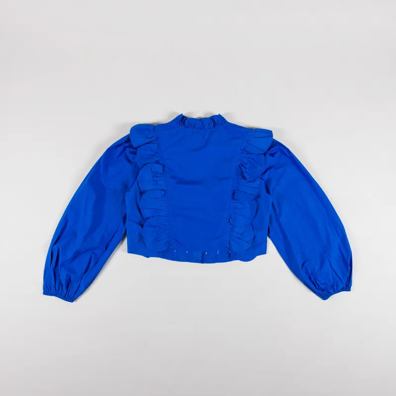 Stella Nova Womens Scallops Blouse Clear Blue-5