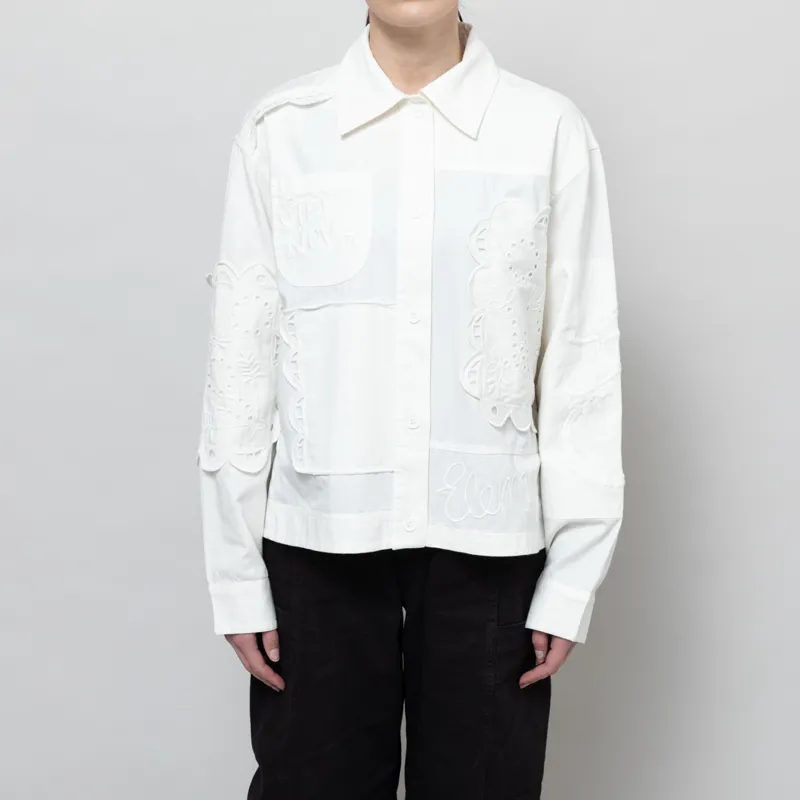 Stella Nova Womens Elements Embroidered Cotton Shirt White