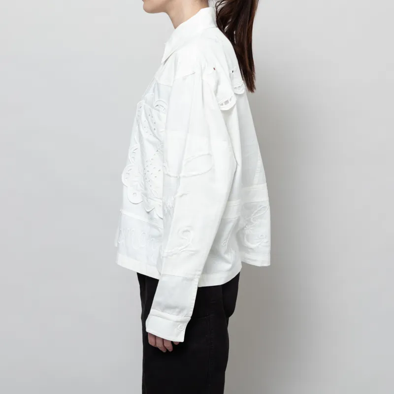 Stella Nova Womens Elements Embroidered Cotton Shirt White-2