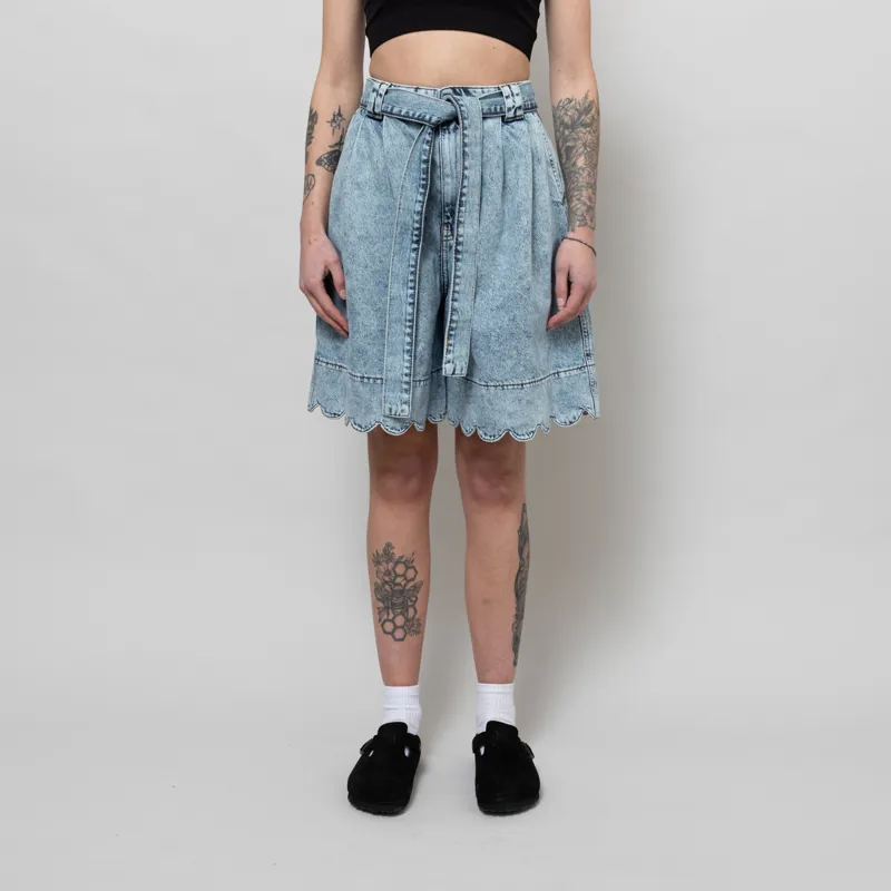 Stella Nova Womens Moon Washed Denim Shorts Blue