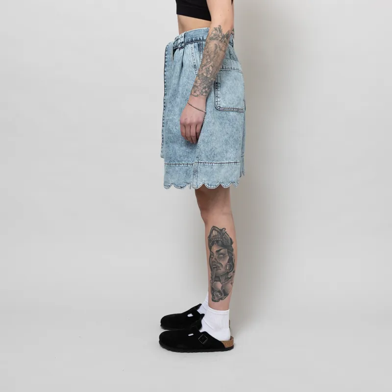 Stella Nova Womens Moon Washed Denim Shorts Blue-2