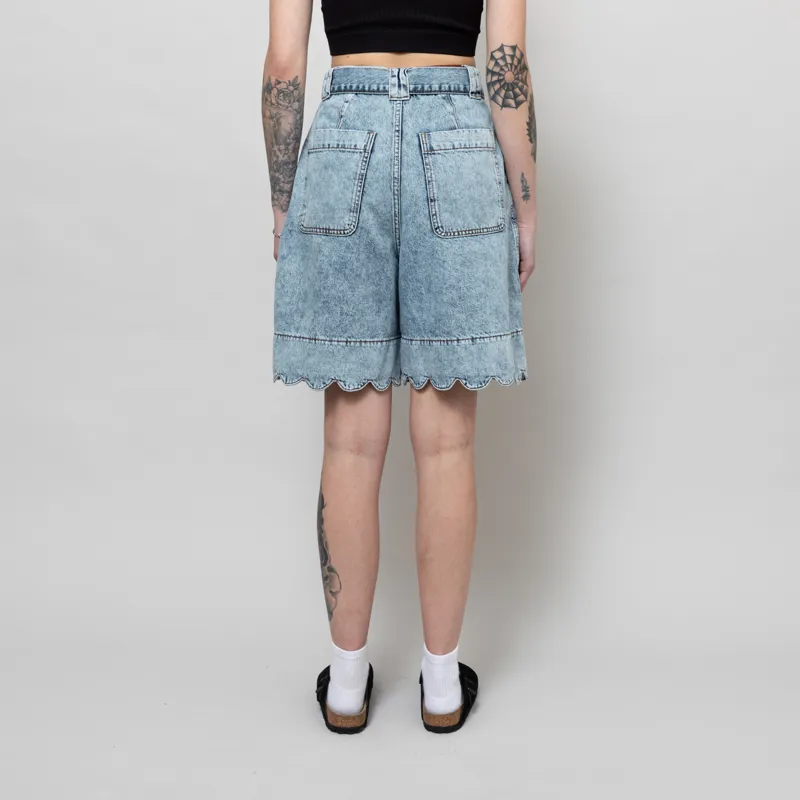 Stella Nova Womens Moon Washed Denim Shorts Blue-3