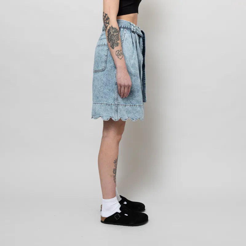 Stella Nova Womens Moon Washed Denim Shorts Blue-4