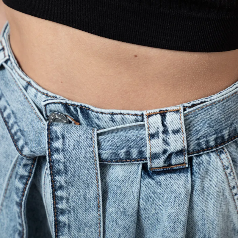 Stella Nova Womens Moon Washed Denim Shorts Blue-6