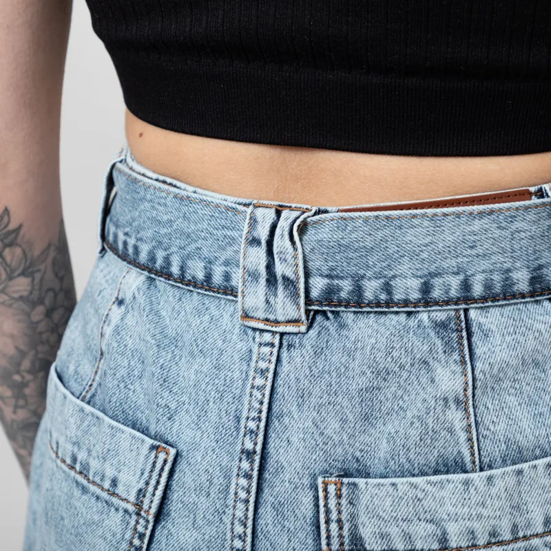 Stella Nova Womens Moon Washed Denim Shorts Blue-7