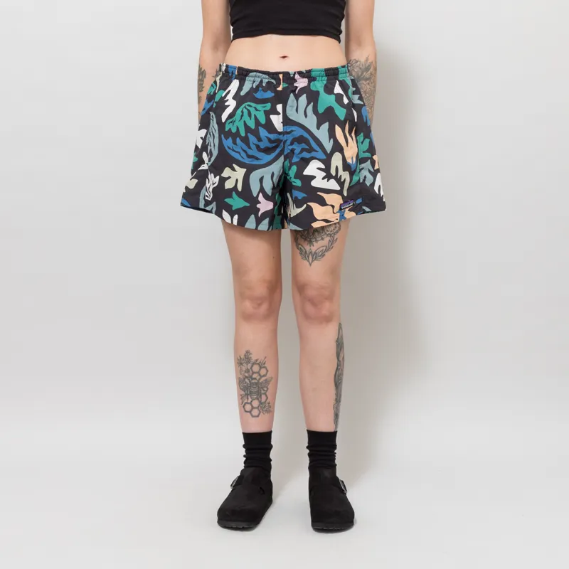 Patagonia Womens Baggies Shorts Kaleido Black