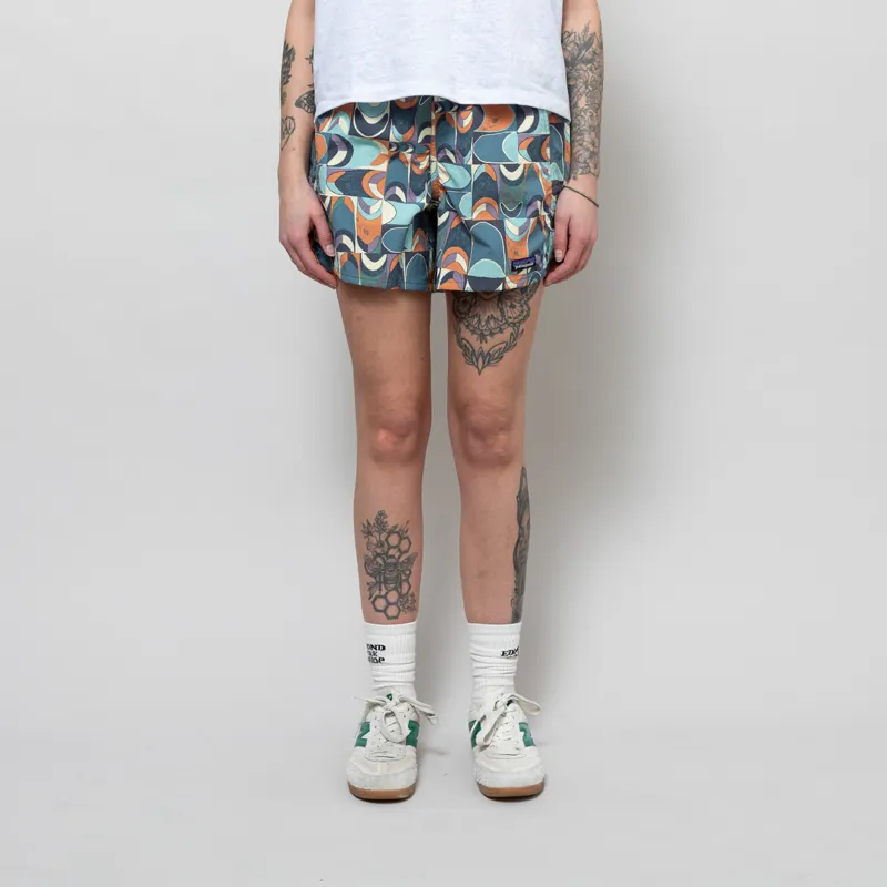 Patagonia Womens Baggies Shorts Swallowtail Geo Still Blue