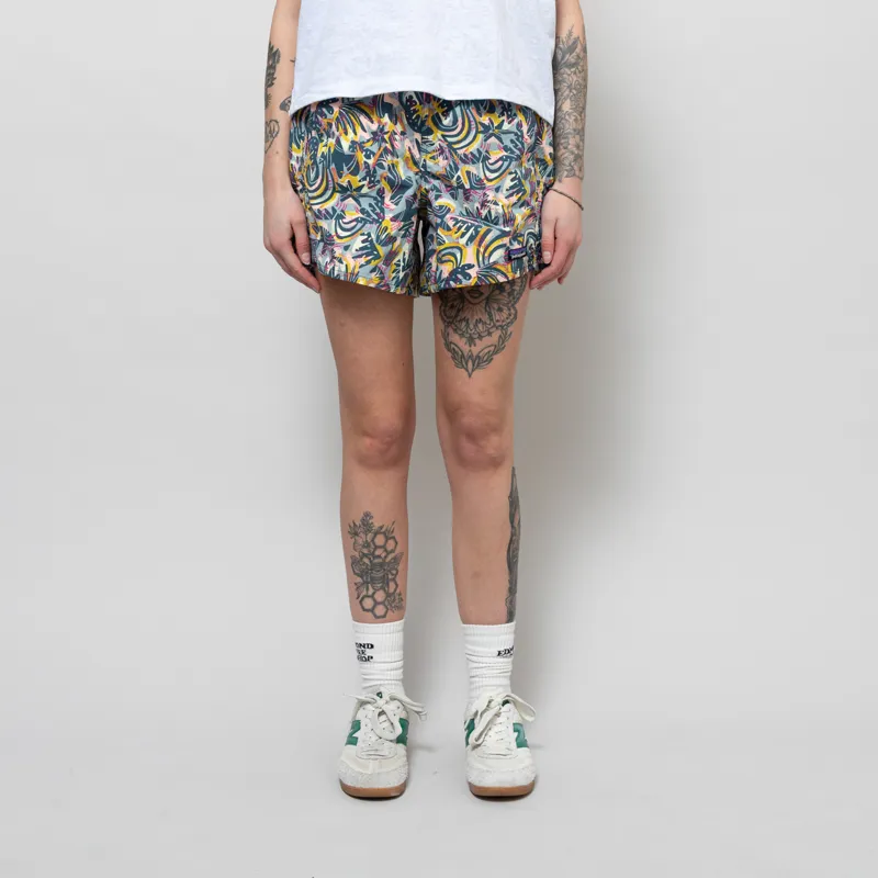 Patagonia Womens Baggies Shorts Wild Botanist Tidal Teal