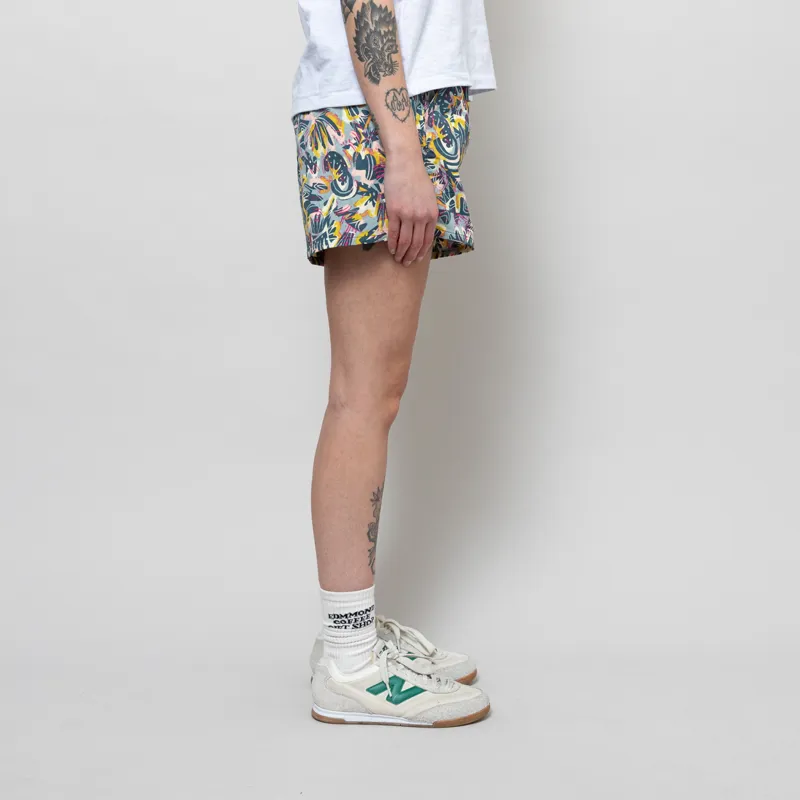 Patagonia Womens Baggies Shorts Wild Botanist Tidal Teal-4