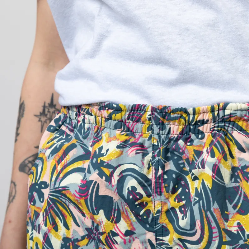 Patagonia Womens Baggies Shorts Wild Botanist Tidal Teal-5