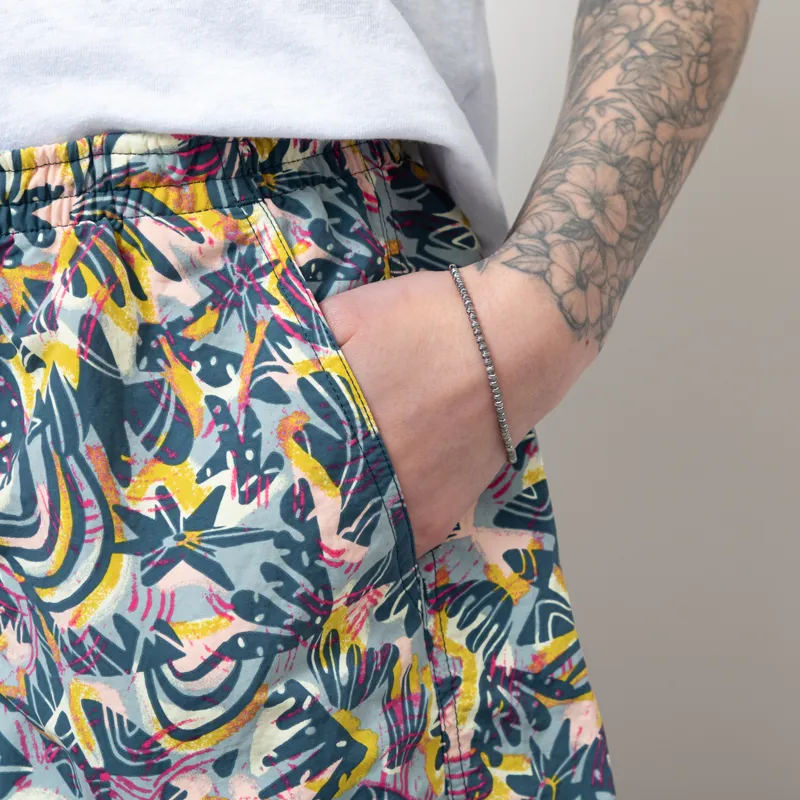 Patagonia Womens Baggies Shorts Wild Botanist Tidal Teal-6