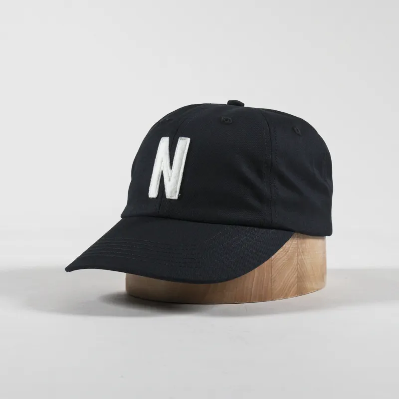 Norse Projects Felt N Twill Sports Cap Black