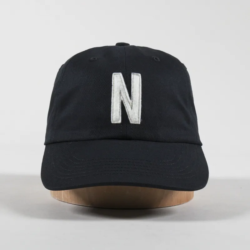 Norse Projects Felt N Twill Sports Cap Black-1