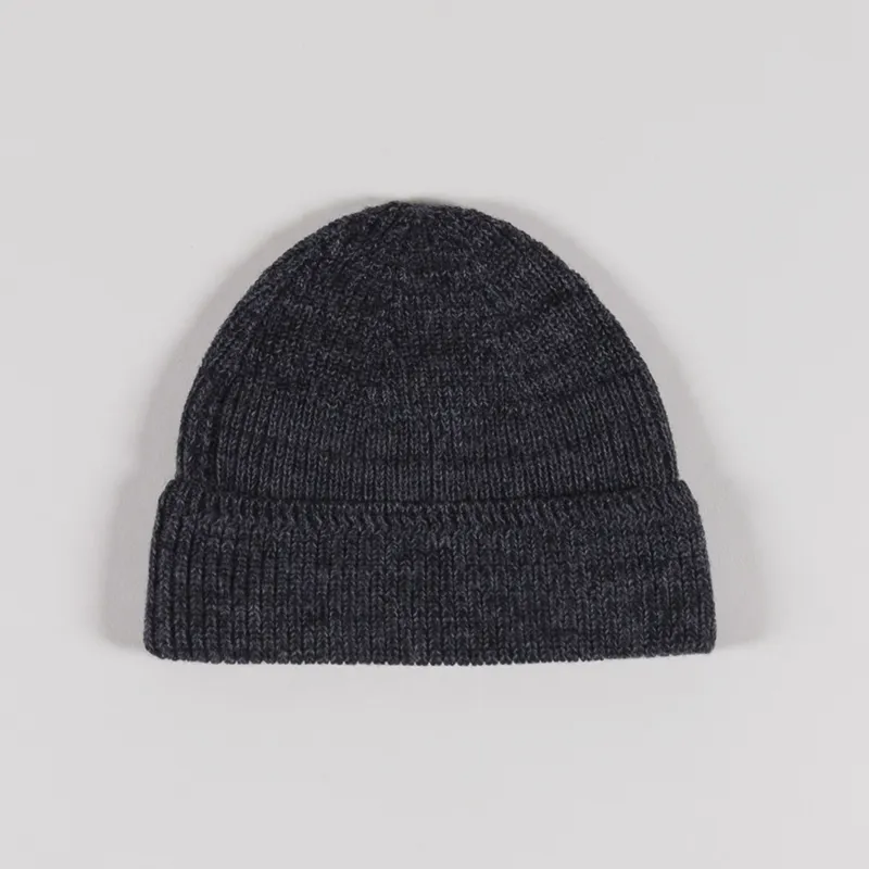 Norse Projects Wool Cotton Rib Beanie Dark Grey Melange