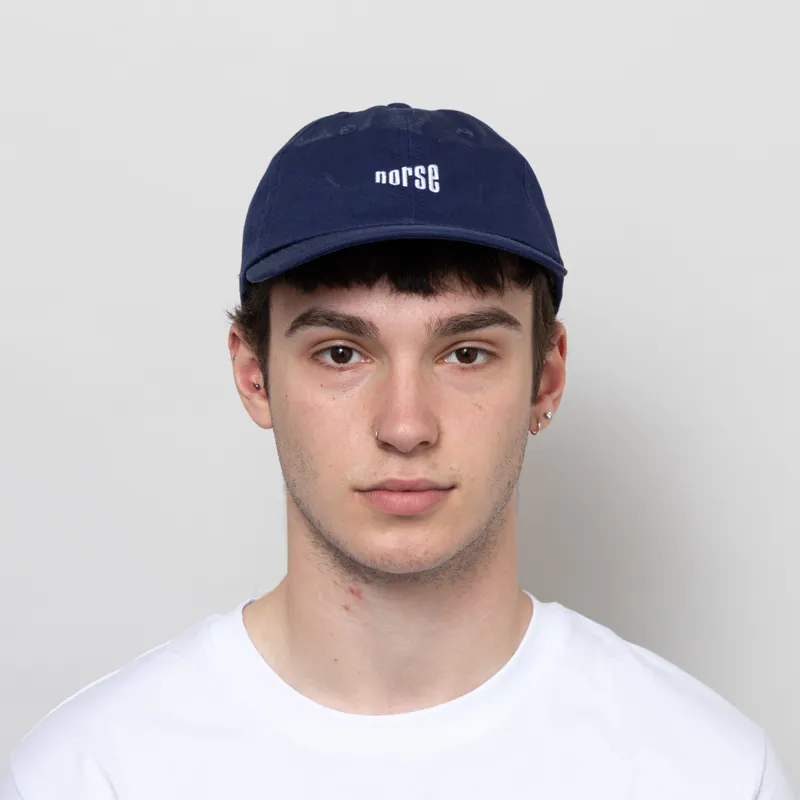 Norse Projects Twill 6 Panel Cap Workwear Blue-1