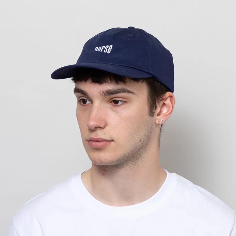 Norse Projects Twill 6 Panel Cap Workwear Blue