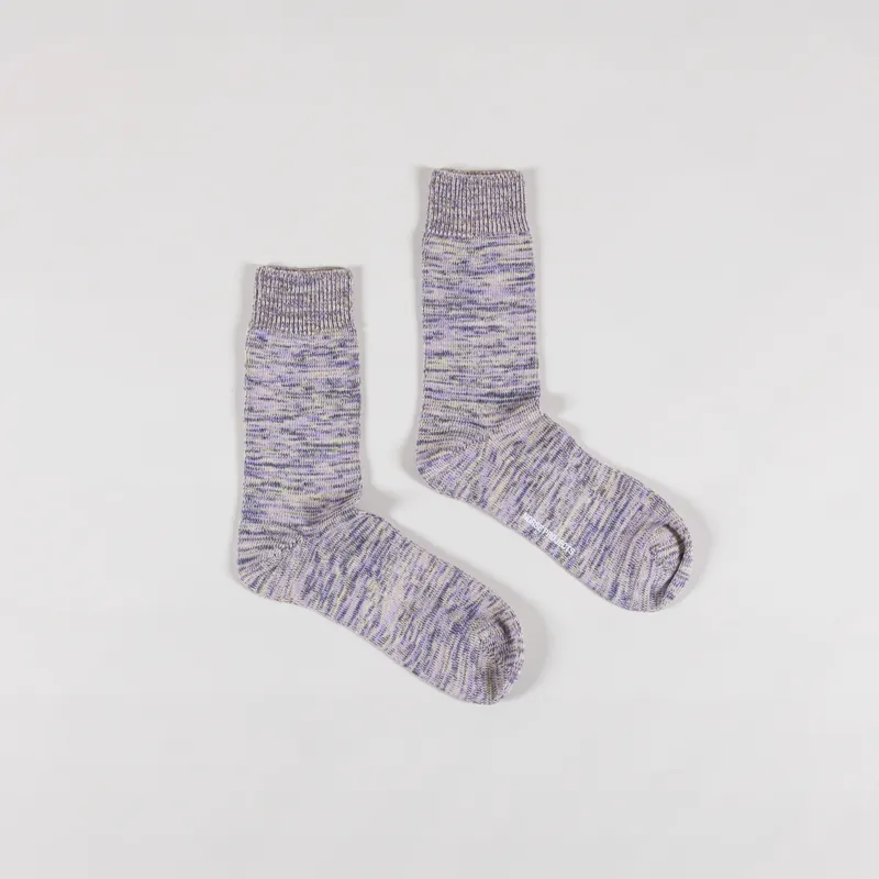 Norse Projects Bjarki Cotton Twist Socks Dusk Purple