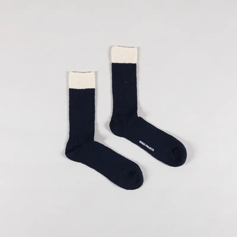 Norse Projects Ebbe Sport Sock Dark Navy