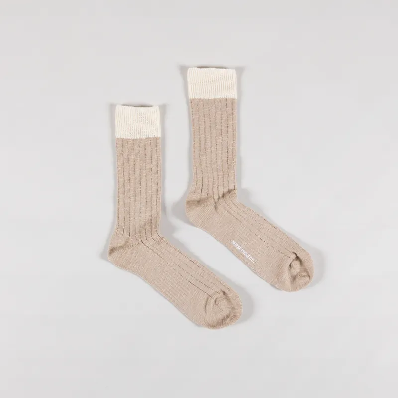 Norse Projects Ebbe Sport Sock Clay