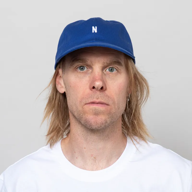 Norse Projects Twill Sports Cap Workwear Blue-1