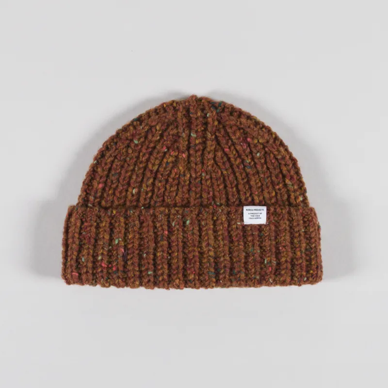 Norse Projects Daniel Donegal Rib Beanie Ginger