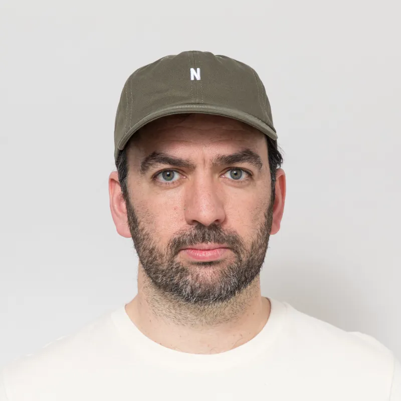 Norse Projects Twill Sports Cap Olive Night-1