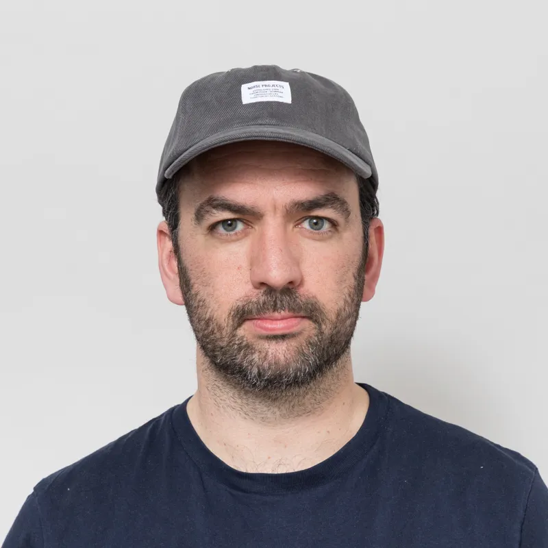 Norse Projects Bull Twill Denim 6 Panel Cap Graphite-1