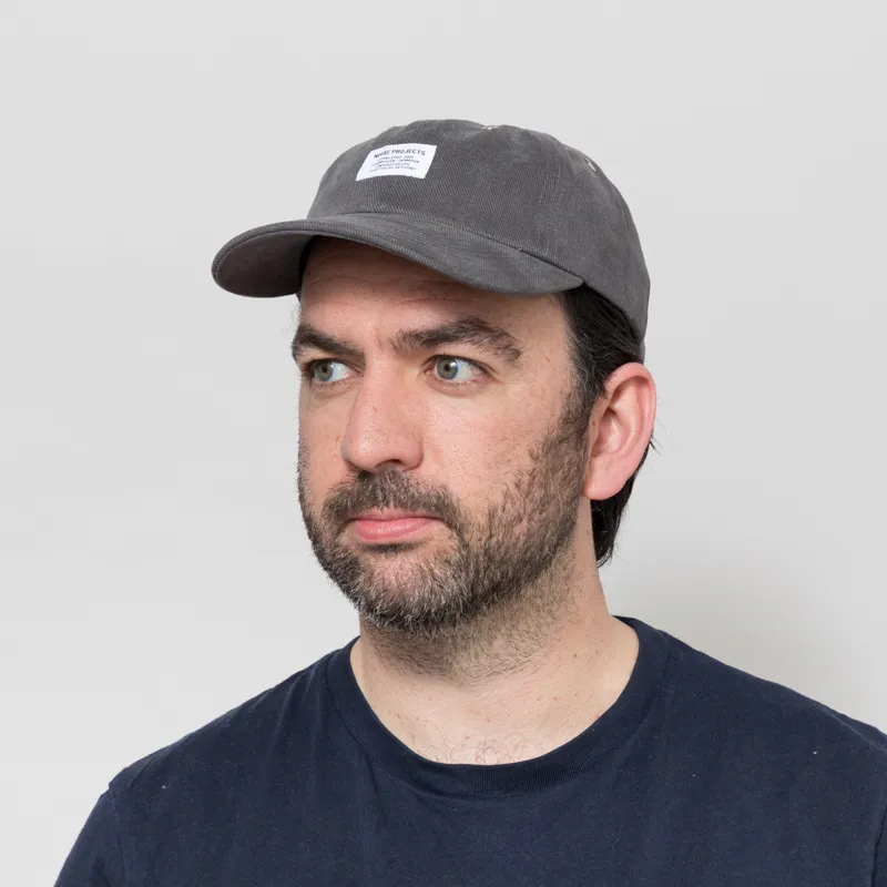 Norse Projects Bull Twill Denim 6 Panel Cap Graphite
