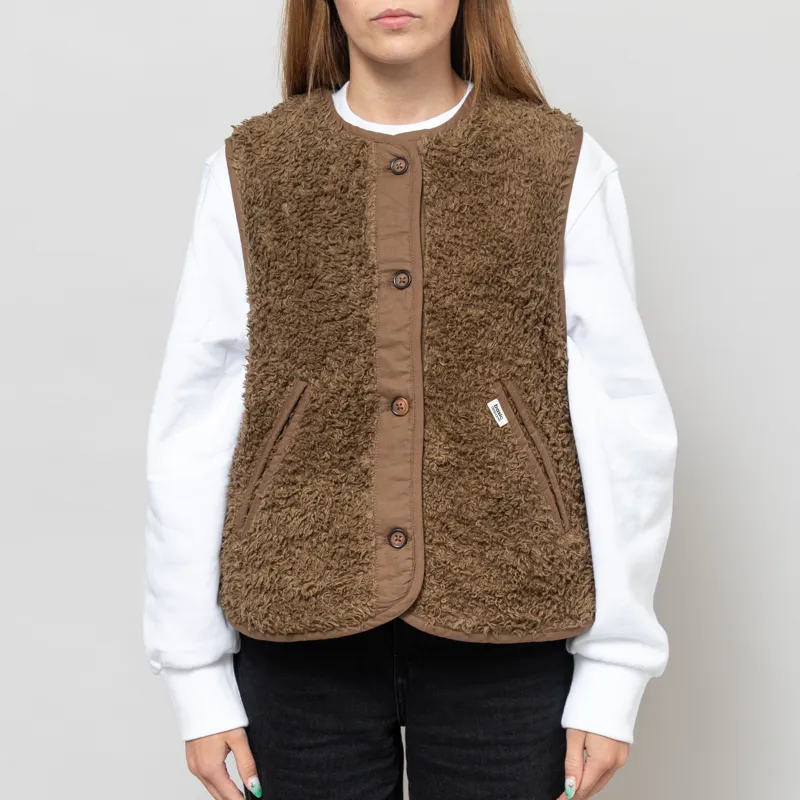 Basic Apparel Womens Ida Vest Capers Green