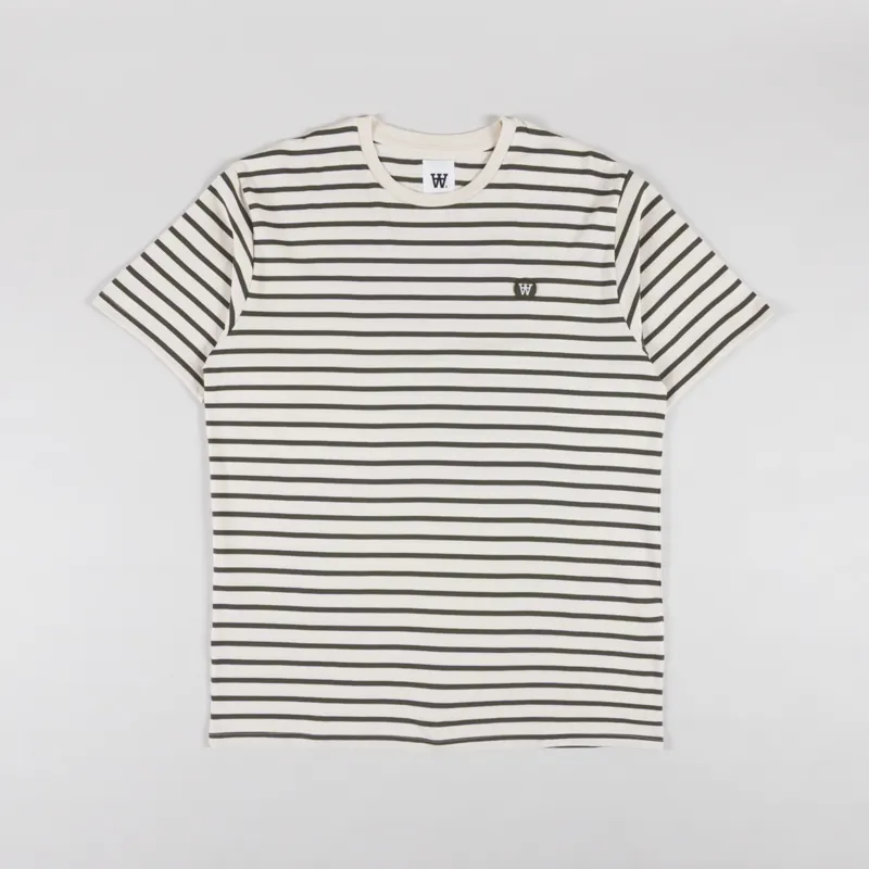 Double A by Wood Wood Ace Stripe T Shirt Grape Leaf