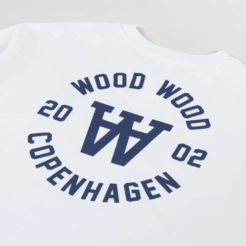 Double A by Wood Wood Ace Seal T Shirt Bright White-4