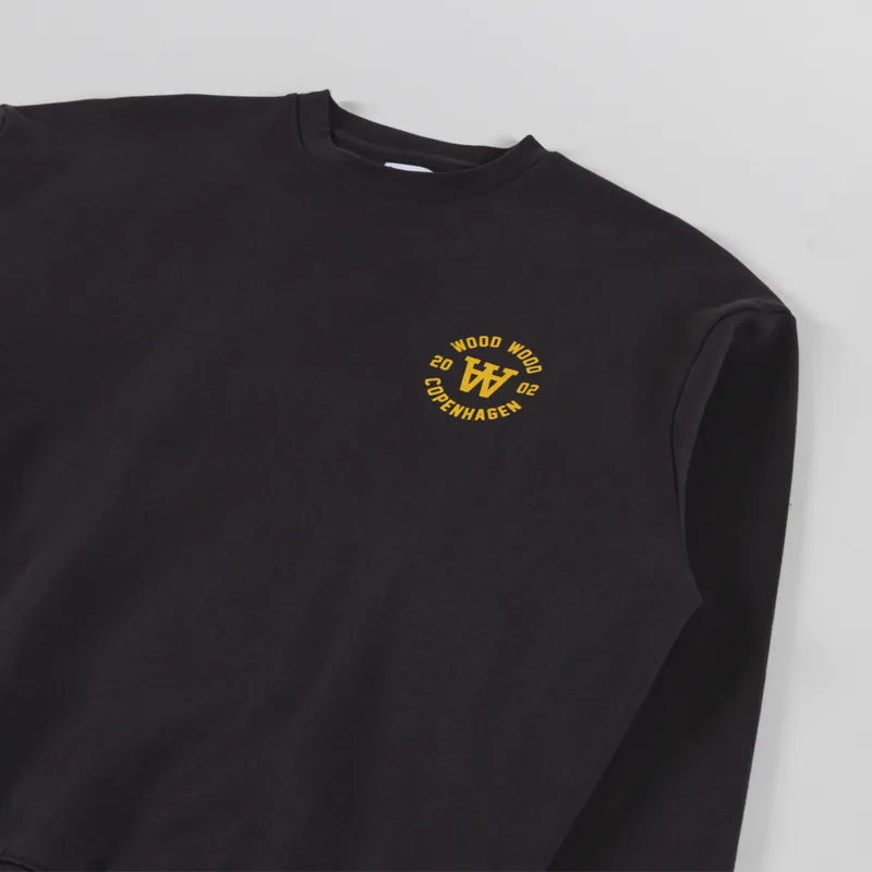 Double A by Wood Wood Noel Seal Print Sweatshirt Licorice-2