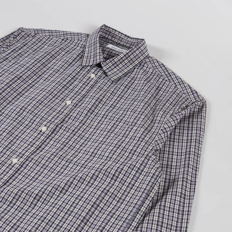 Wood Wood Carter Shirt Minimal Grey Check-2
