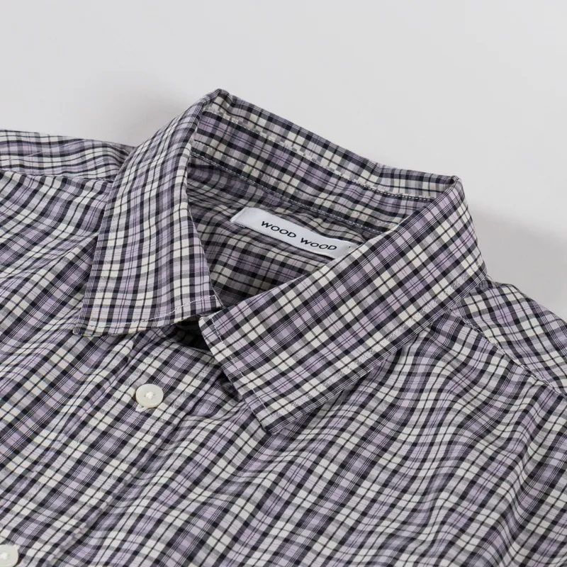 Wood Wood Carter Shirt Minimal Grey Check-4