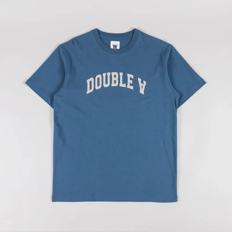 Double A by Wood Wood Ace Arch T Shirt Bluefin