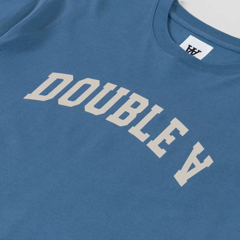 Double A by Wood Wood Ace Arch T Shirt Bluefin-2