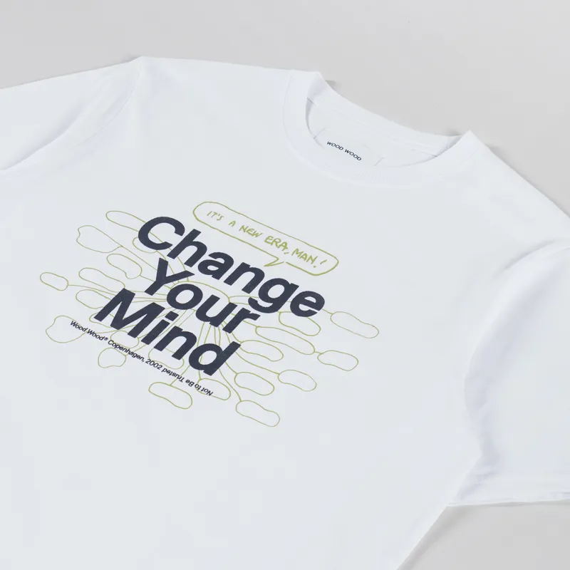 Wood Wood Bobby Change T Shirt Bright White-1