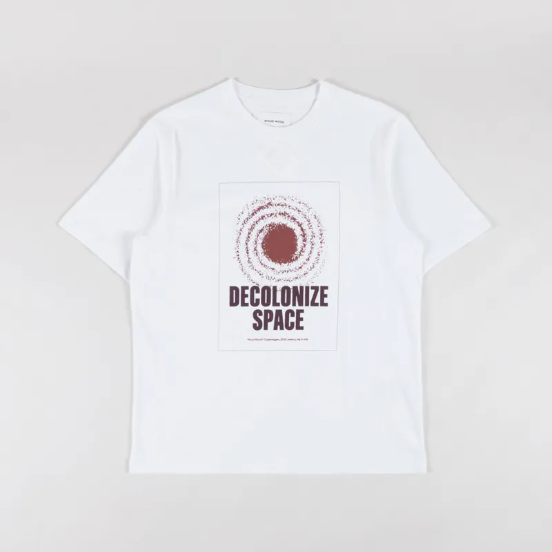Wood Wood Bobby Space T Shirt Bright White