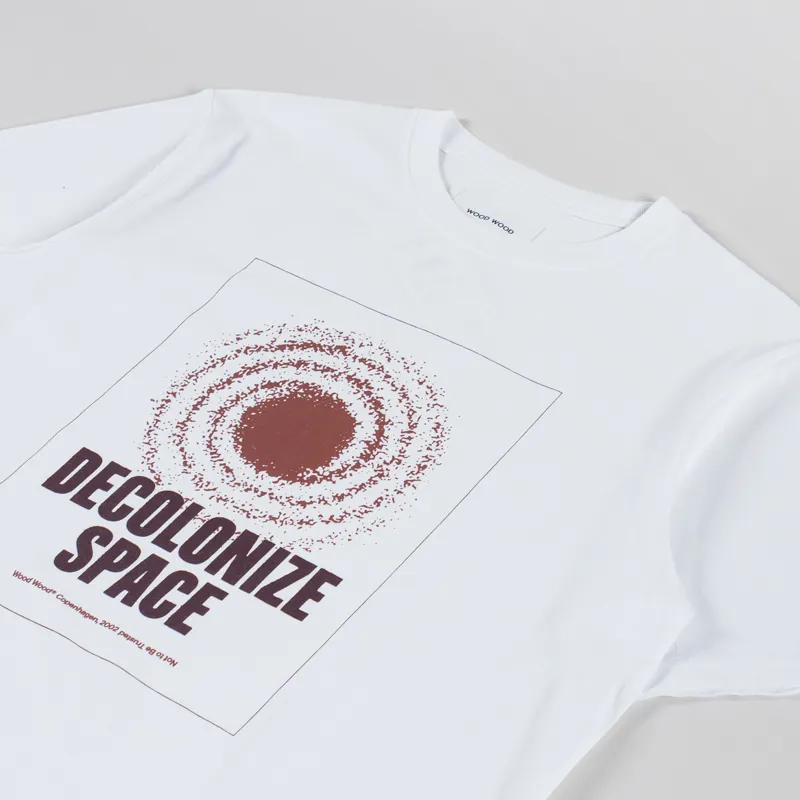 Wood Wood Bobby Space T Shirt Bright White-1
