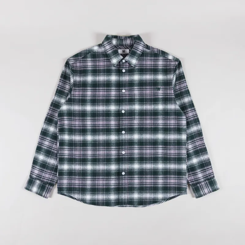 Double A by Wood Wood Cooper Shirt Minimal Grey Check