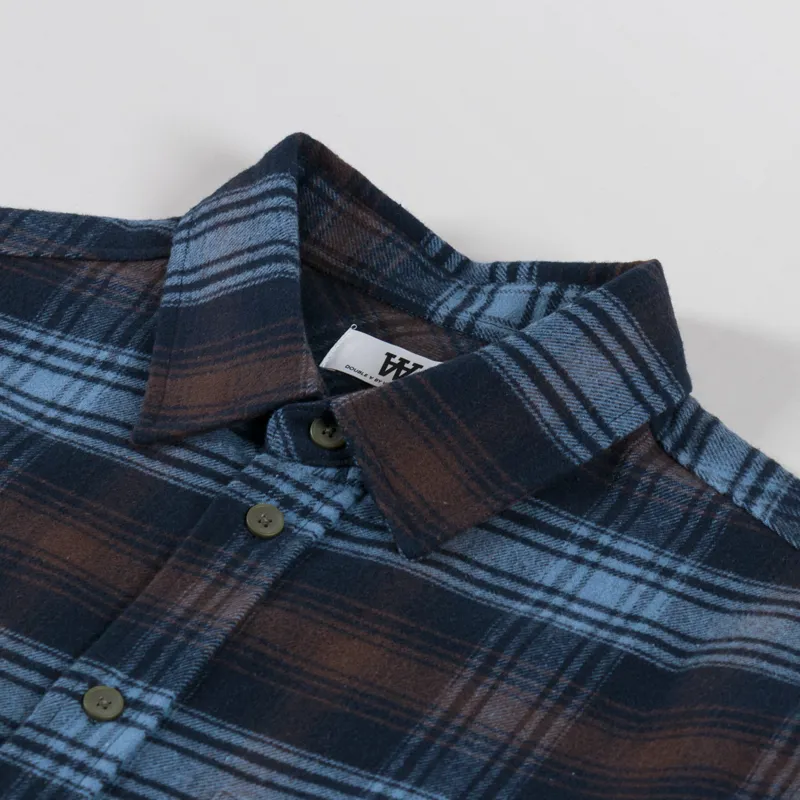 Double A by Wood Wood Cooper Shirt Bluefin Check-4